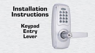 Universal Hardware Grade 2 Keypad Entry Lever Installation Video