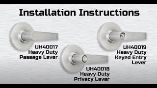 Universal Hardware Heavy Duty Lever Installation