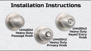 Universal Hardware Heavy Duty Knob Installation