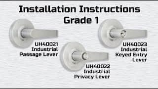 Universal Hardware Industrial Duty Lever Installation