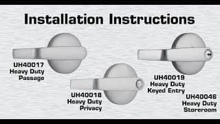 Universal Hardware Heavy Duty Cylindrical Door Locks, ANSI Grade 2, UL 3Hr Fire Rated, ADA Compliant