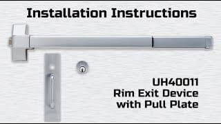 Universal Hardware UH40011 Rim Exit Device with Pull Trim Installation
