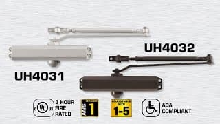 Universal Hardware UH4031/UH4032/UH4033 Heavy Duty Door Closer Standard Mount Install Instructions