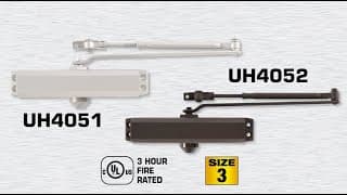 Universal Hardware UH4051/UH4052/UH4053 Medium Duty Door Closer Top Jamb Installation Instructions